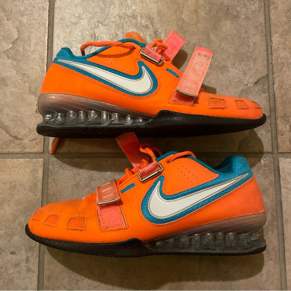 Size 10.5 - Nike Romaleos 2 Total Orange Blue Lagoon